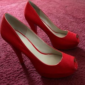 Nine West Red open toes heel